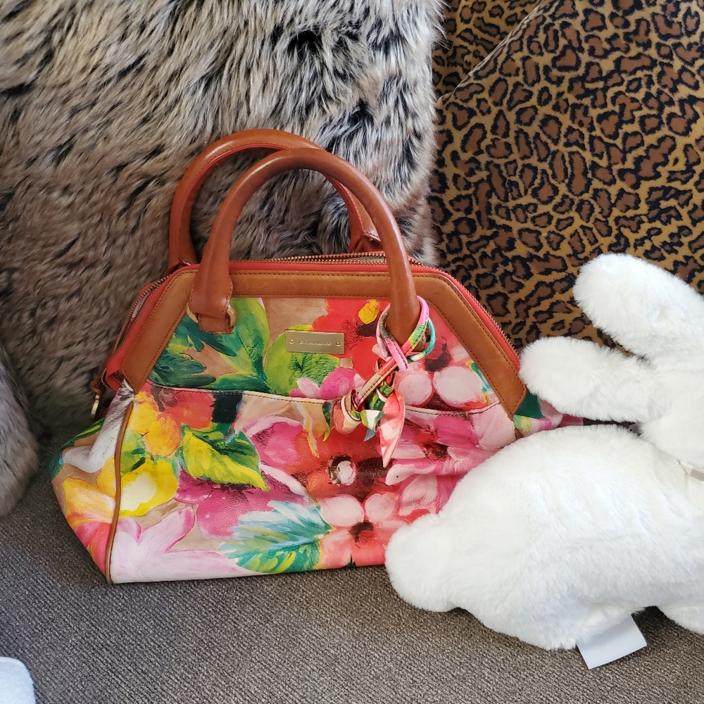 Floral Leather Handbag